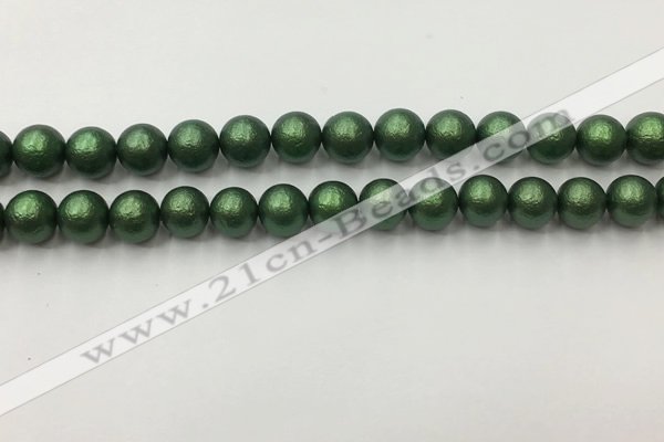 CSB2542 15.5 inches 8mm round matte wrinkled shell pearl beads