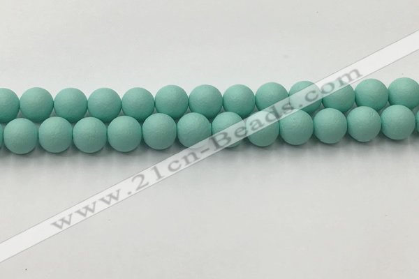 CSB2553 15.5 inches 10mm round matte wrinkled shell pearl beads