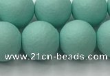 CSB2554 15.5 inches 12mm round matte wrinkled shell pearl beads