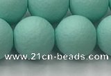 CSB2555 15.5 inches 14mm round matte wrinkled shell pearl beads