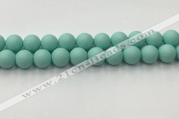 CSB2555 15.5 inches 14mm round matte wrinkled shell pearl beads