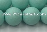 CSB2556 15.5 inches 16mm round matte wrinkled shell pearl beads