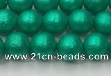 CSB2560 15.5 inches 4mm round matte wrinkled shell pearl beads