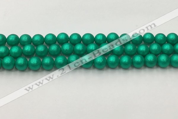 CSB2561 15.5 inches 6mm round matte wrinkled shell pearl beads