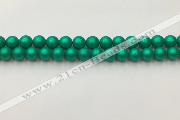 CSB2562 15.5 inches 8mm round matte wrinkled shell pearl beads