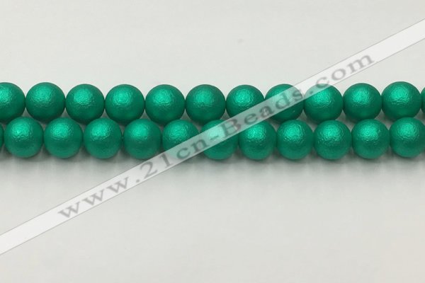 CSB2564 15.5 inches 12mm round matte wrinkled shell pearl beads