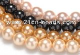 CSB27 16 inches 8mm round shell pearl beads Wholesale