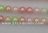 CSB301 15.5 inches 8mm round mixed color shell pearl beads