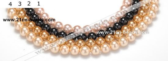 CSB31 16 inches 16mm round shell pearl beads Wholesale