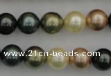 CSB361 15.5 inches 12mm round mixed color shell pearl beads