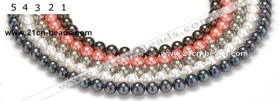 CSB38 16 inches 10mm round shell pearl beads Wholesale