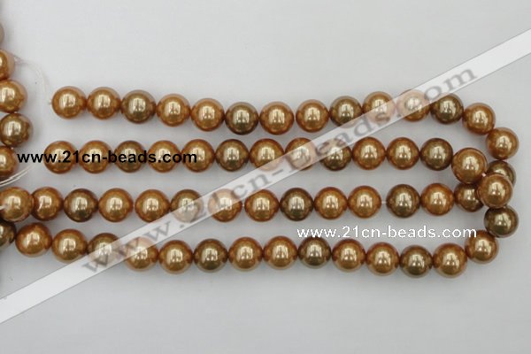 CSB387 15.5 inches 14mm round mixed color shell pearl beads