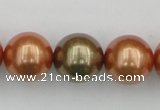 CSB397 15.5 inches 16mm round mixed color shell pearl beads