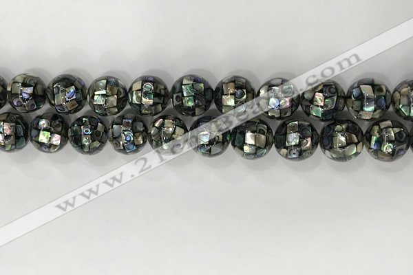 CSB4034 15.5 inches 14mm ball abalone shell beads wholesale