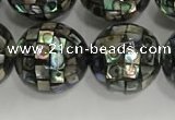 CSB4043 15.5 inches 16mm ball abalone shell beads wholesale