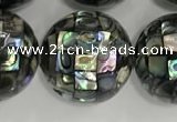 CSB4061 15.5 inches 20mm ball abalone shell beads wholesale