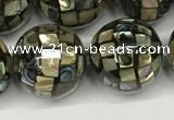 CSB4102 15.5 inches 14mm ball abalone shell beads wholesale