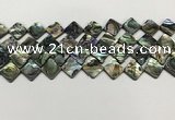 CSB4119 15.5 inches 10*10mm diamond abalone shell beads wholesale