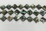 CSB4121 15.5 inches 14*14mm diamond abalone shell beads wholesale