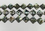 CSB4122 15.5 inches 16*16mm diamond abalone shell beads wholesale