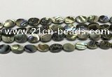 CSB4126 15.5 inches 8*12mm oval abalone shell beads wholesale