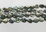 CSB4137 15.5 inches 12*16mm flat teardrop abalone shell beads