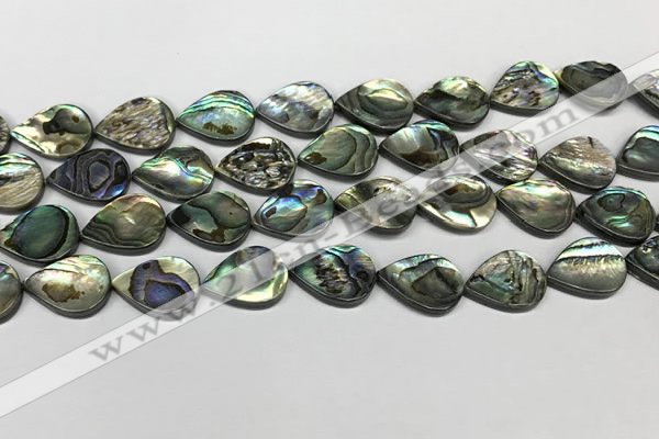 CSB4137 15.5 inches 12*16mm flat teardrop abalone shell beads