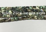 CSB4144 15.5 inches 10*10mm square abalone shell beads wholesale