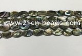 CSB4159 15.5 inches 8*12mm flat drum abalone shell beads wholesale