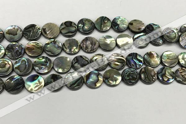 CSB4170 15.5 inches 12*12mm coin abalone shell beads wholesale