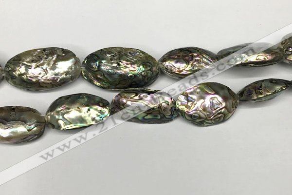 CSB4179 15.5 inches 13*30mm - 15*35mm freeform abalone shell beads