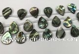 CSB4189 Top drilled 15*20mm flat teardrop balone shell beads