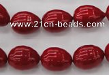 CSB554 15.5 inches 12*15mm whorl teardrop shell pearl beads