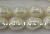 CSB565 15.5 inches 14*18mm whorl teardrop shell pearl beads