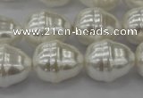 CSB570 15.5 inches 16*19mm whorl teardrop shell pearl beads