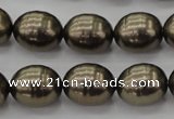 CSB585 15.5 inches 13*16mm whorl oval shell pearl beads