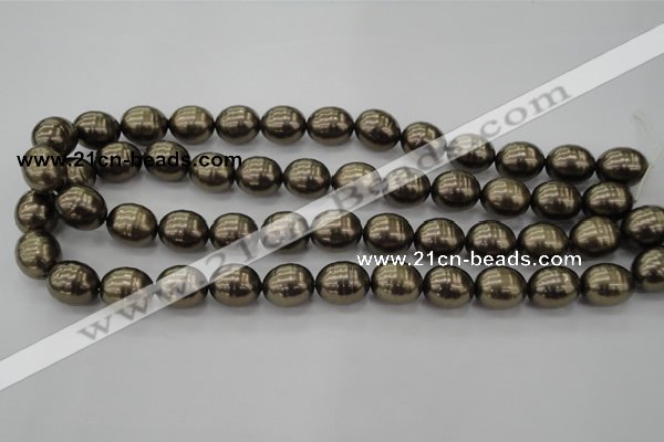 CSB585 15.5 inches 13*16mm whorl oval shell pearl beads