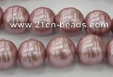 CSB621 15.5 inches 14mm whorl round shell pearl beads