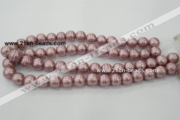 CSB621 15.5 inches 14mm whorl round shell pearl beads