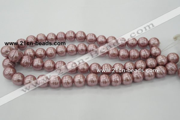 CSB621 15.5 inches 14mm whorl round shell pearl beads