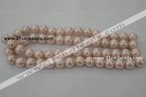 CSB625 15.5 inches 14mm whorl round shell pearl beads