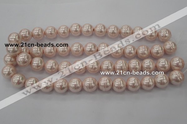 CSB637 15.5 inches 16mm whorl round shell pearl beads