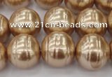 CSB645 15.5 inches 18mm whorl round shell pearl beads