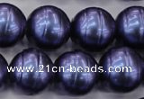 CSB649 15.5 inches 18mm whorl round shell pearl beads