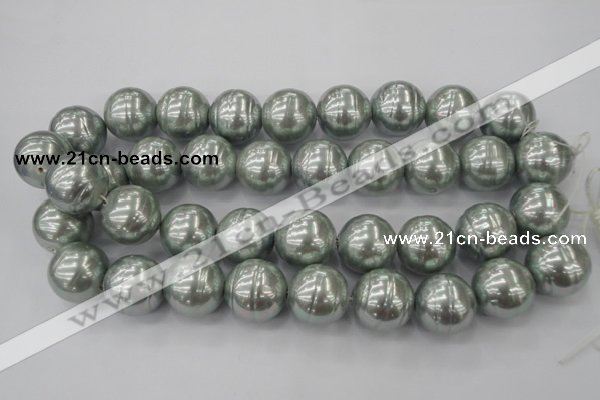 CSB661 15.5 inches 22mm whorl round shell pearl beads