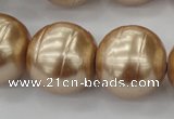 CSB662 15.5 inches 22mm whorl round shell pearl beads