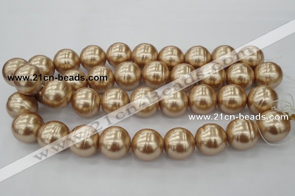 CSB662 15.5 inches 22mm whorl round shell pearl beads