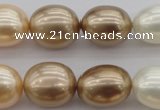 CSB678 15.5 inches 16*19mm oval mixed color shell pearl beads