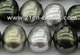 CSB718 15.5 inches 16*19mm oval mixed color shell pearl beads