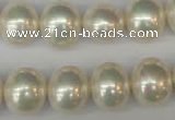 CSB800 15.5 inches 13*15mm oval shell pearl beads wholesale